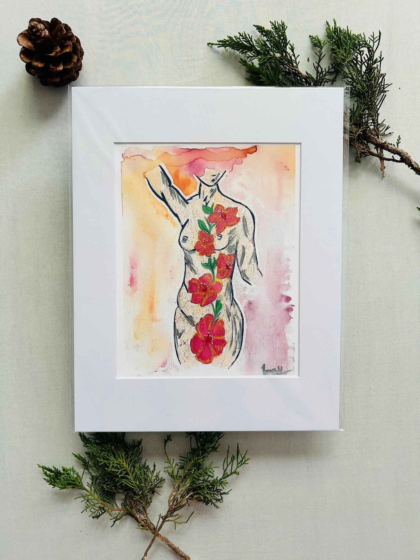 Florecer print Limited Edition with white mat board